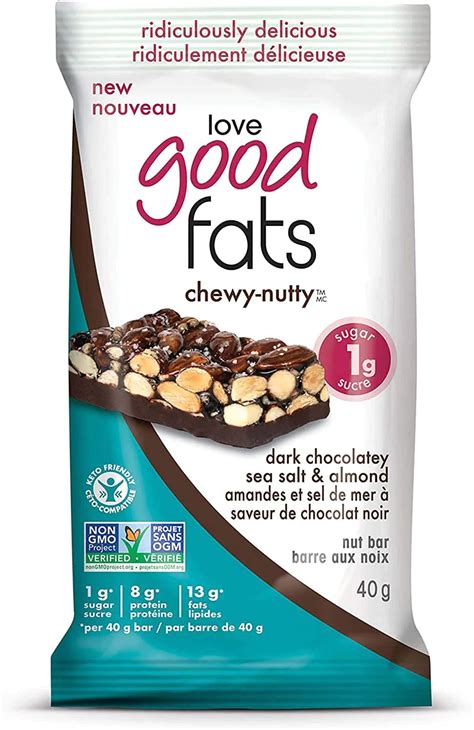 How much fat is in choc almond and sea salt - calories, carbs, nutrition