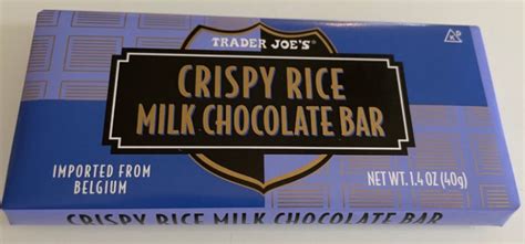 How much fat is in chocolate bars - crispy rice milk chocolate - calories, carbs, nutrition