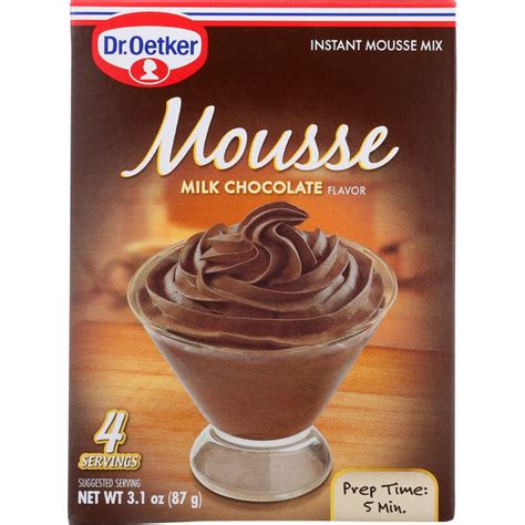 How much fat is in chocolate mousse 1 oz - calories, carbs, nutrition