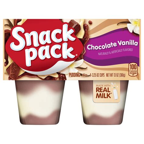 How much fat is in chocolate pudding snack cup - calories, carbs, nutrition