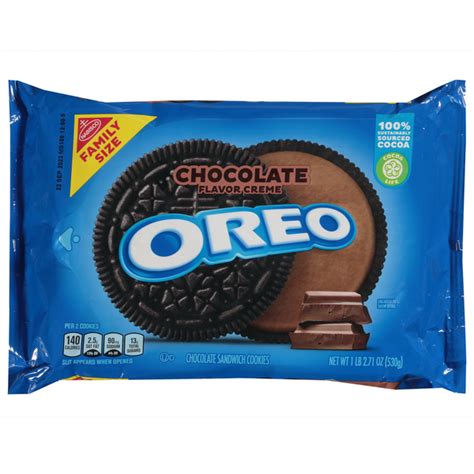 How much fat is in chocolate sandwich cookies - calories, carbs, nutrition