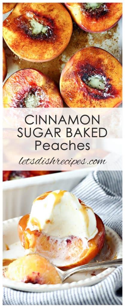 How much fat is in cinnamon sugar roasted peaches and cream - calories, carbs, nutrition