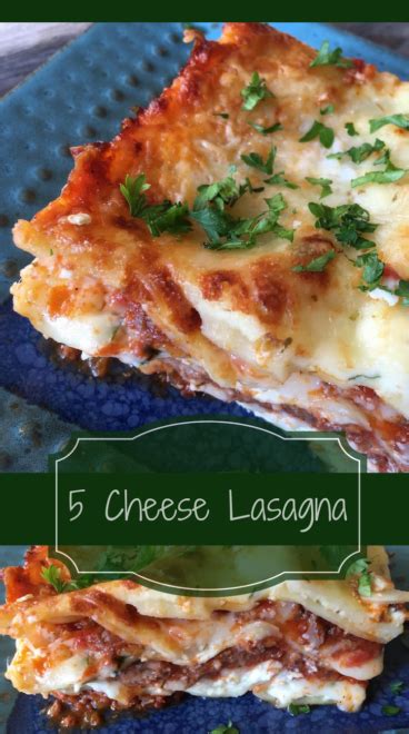 How much fat is in classic five cheese lasagna - calories, carbs, nutrition