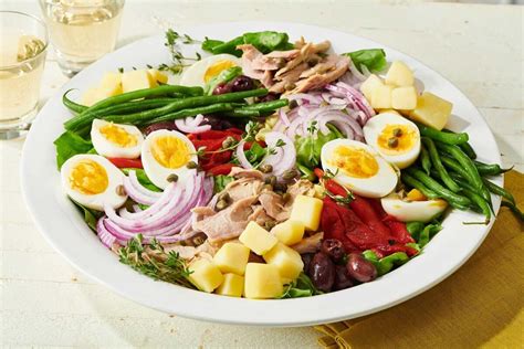 How much fat is in classique nicoise salad plate - calories, carbs, nutrition