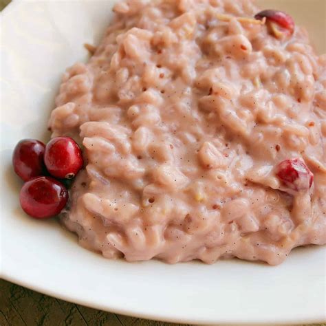 How much fat is in coconut cranberry rice pudding - calories, carbs, nutrition