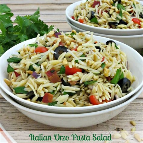 How much fat is in cold orzo salad, italian dressing - calories, carbs, nutrition