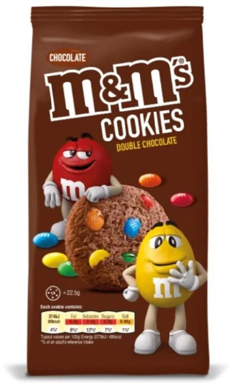 How much fat is in cookie, double chocolate m&m (bostwick) - calories, carbs, nutrition