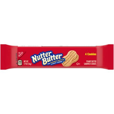 How much fat is in cookie peanut butter nutter butter 4 pk 1.9 oz - calories, carbs, nutrition