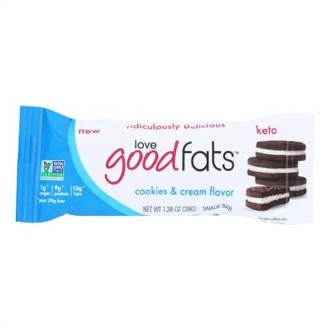 How much fat is in cookies and cream bar - calories, carbs, nutrition