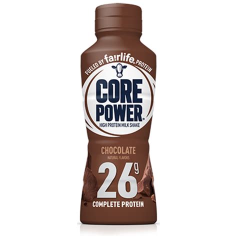 How much fat is in core power chocolate 26g - calories, carbs, nutrition