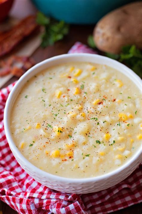 How much fat is in corn and potato soup - calories, carbs, nutrition