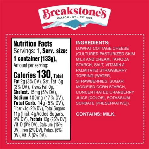 How much fat is in cottage doubles strawberry - calories, carbs, nutrition