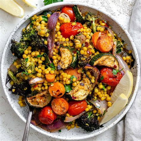 How much fat is in cous cous with roasted vegetables - calories, carbs, nutrition