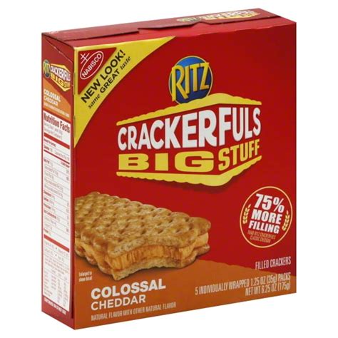 How much fat is in crackerfuls - colossal cheddar - calories, carbs, nutrition