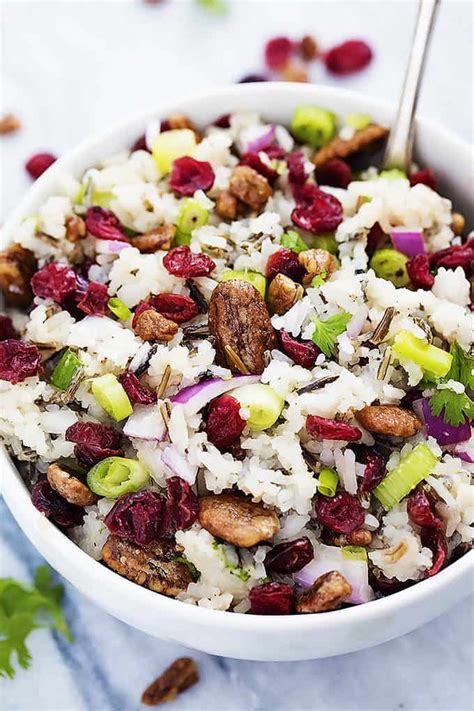 How much fat is in cranberry, pecan and brown rice salad - calories, carbs, nutrition