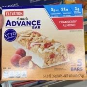 How much fat is in cranberry almond snack bar - calories, carbs, nutrition