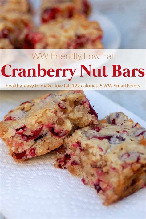 How much fat is in cranberry bar - calories, carbs, nutrition