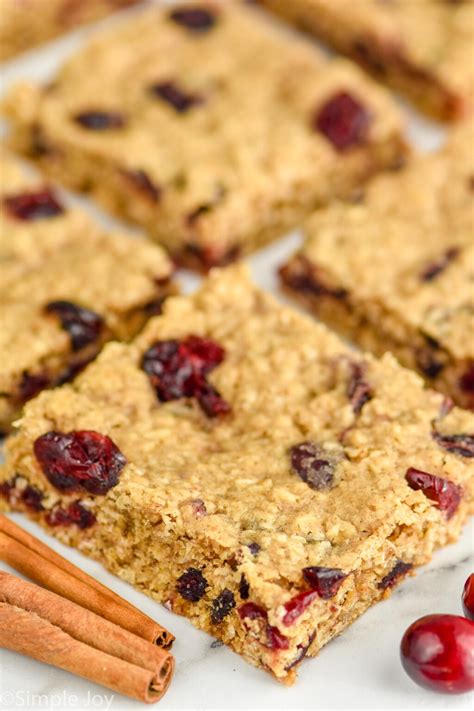 How much fat is in cranberry oatmeal bars - calories, carbs, nutrition