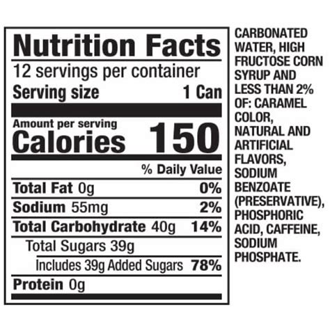 How much fat is in cream soda - calories, carbs, nutrition