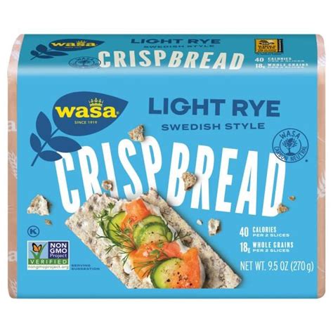 How much fat is in crispbread - light rye - calories, carbs, nutrition