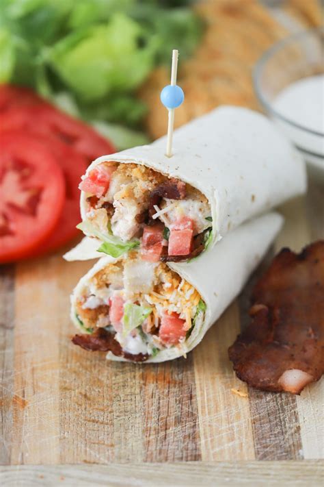 How much fat is in crispy chicken, bacon cheese wrap withside salad - calories, carbs, nutrition