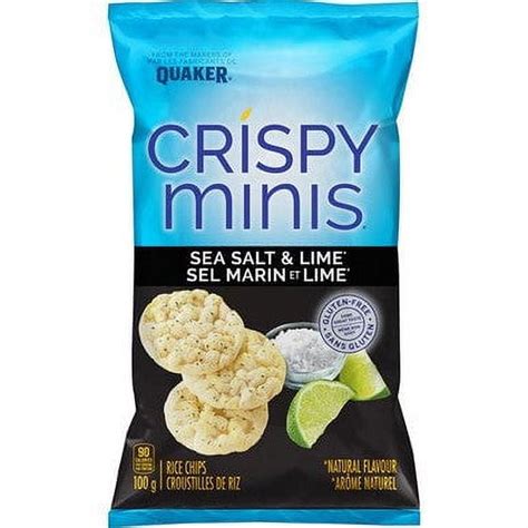 How much fat is in crispy mini's - sea salt and lime - calories, carbs, nutrition