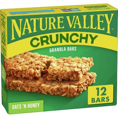 How much fat is in crunchy granola bar (oats & honey) - calories, carbs, nutrition