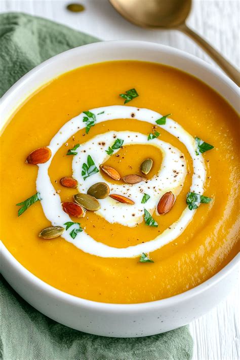How much fat is in curried butternut squash soup - calories, carbs, nutrition