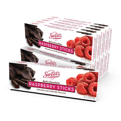 How much fat is in dark chocolate raspberry sticks - calories, carbs, nutrition