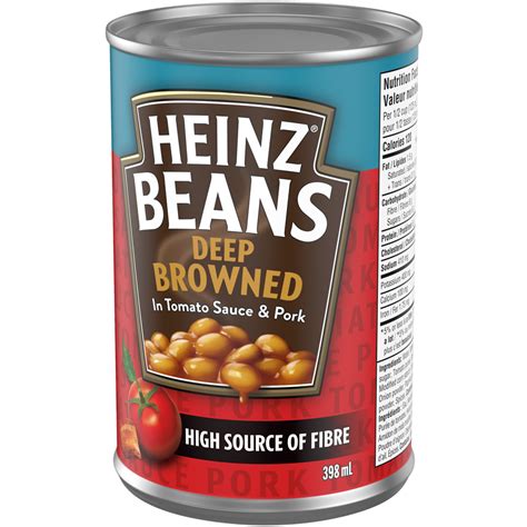 How much fat is in deep browned beans - calories, carbs, nutrition