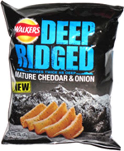 How much fat is in deep ridged mature cheddar & onion - calories, carbs, nutrition