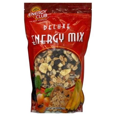 How much fat is in deluxe energy mix - calories, carbs, nutrition