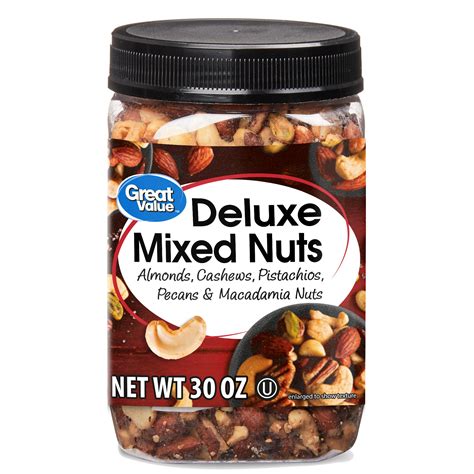 How much fat is in deluxe mixed nuts (82657.0) - calories, carbs, nutrition