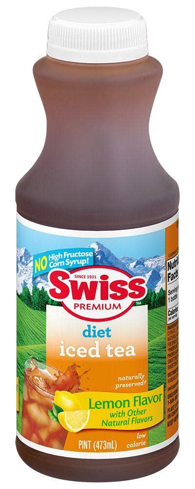 How much fat is in diet iced tea lemon (1 can) - calories, carbs, nutrition