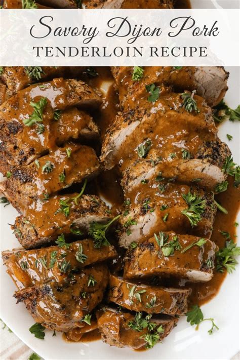 How much fat is in dijon pork tenderloin - calories, carbs, nutrition