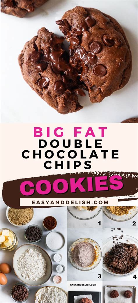 How much fat is in double chocolate chip cookie - calories, carbs, nutrition