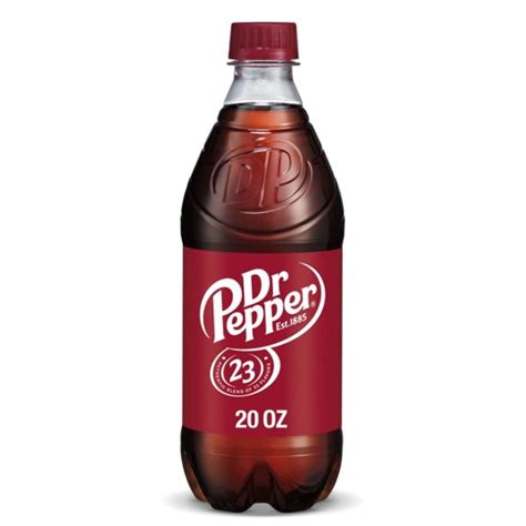 How much fat is in dr pepper, bottle, 20oz - calories, carbs, nutrition