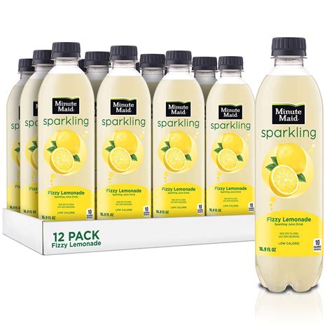 How much fat is in drink sparkling minute maid fizzy lemon 16.9 oz - calories, carbs, nutrition