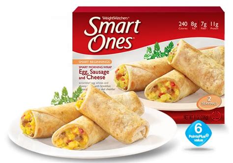 How much fat is in egg, sausage and cheese smart morning wrap - calories, carbs, nutrition
