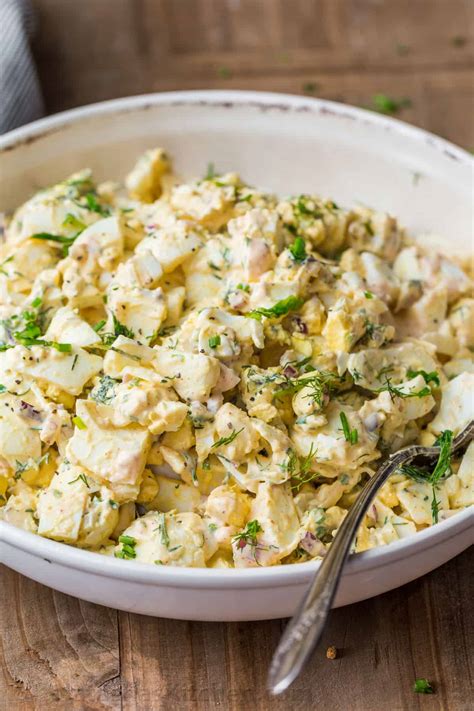 How much fat is in egg salad on whole wheat with potato salad - calories, carbs, nutrition