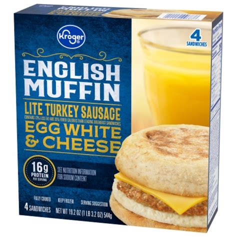 How much fat is in egg white turkey swiss muffin (41812.3) - calories, carbs, nutrition