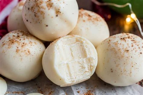 How much fat is in eggnog truffle - calories, carbs, nutrition