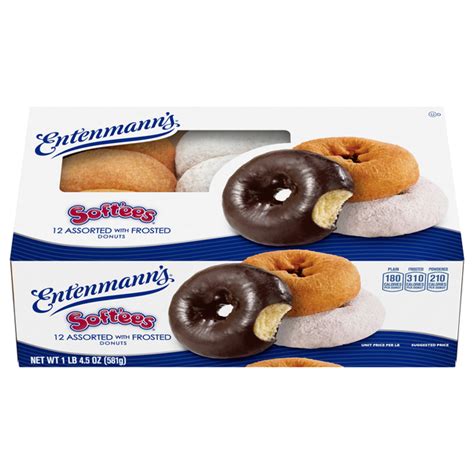 How much fat is in entenmanns softees donuts - calories, carbs, nutrition