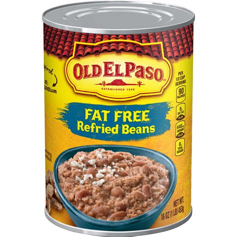 How much fat is in fat free refried beans - calories, carbs, nutrition