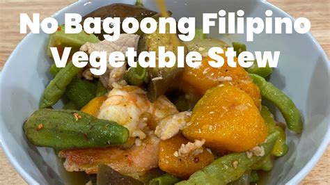 How much fat is in filipino vegetable stew - calories, carbs, nutrition