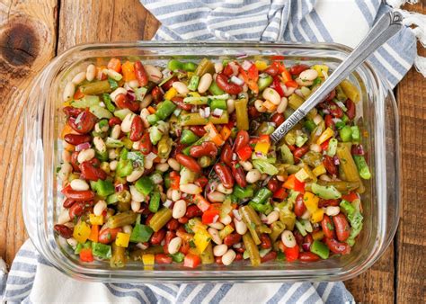 How much fat is in four bean salad - calories, carbs, nutrition