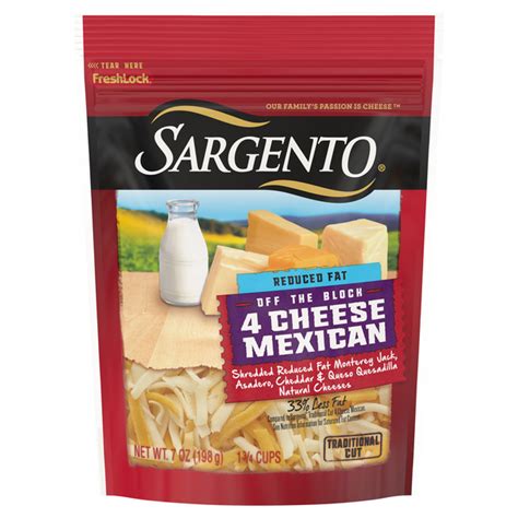 How much fat is in four cheese mexican blend - calories, carbs, nutrition