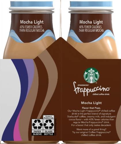 How much fat is in frappuccino light mocha-bottle - calories, carbs, nutrition