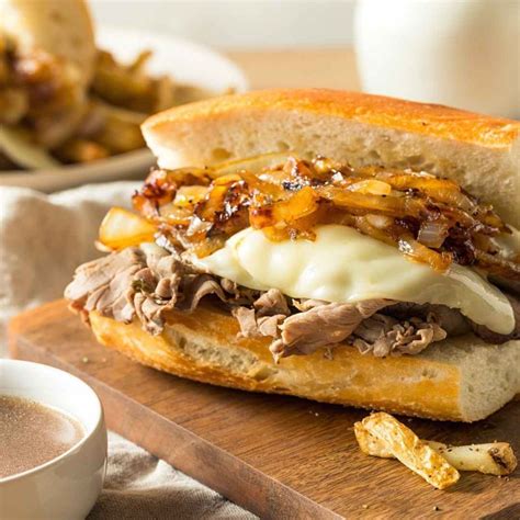 How much fat is in french dip with onion roll - calories, carbs, nutrition