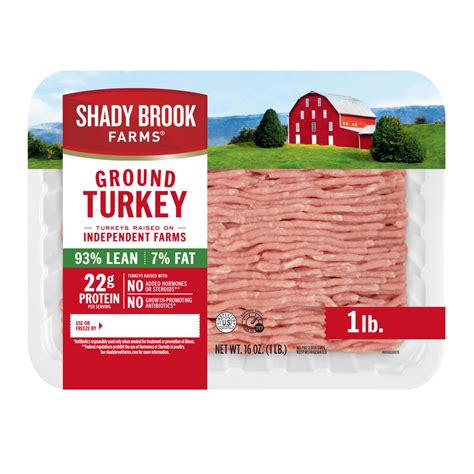 How much fat is in fresh ground turkey (lean 93/7) - calories, carbs, nutrition